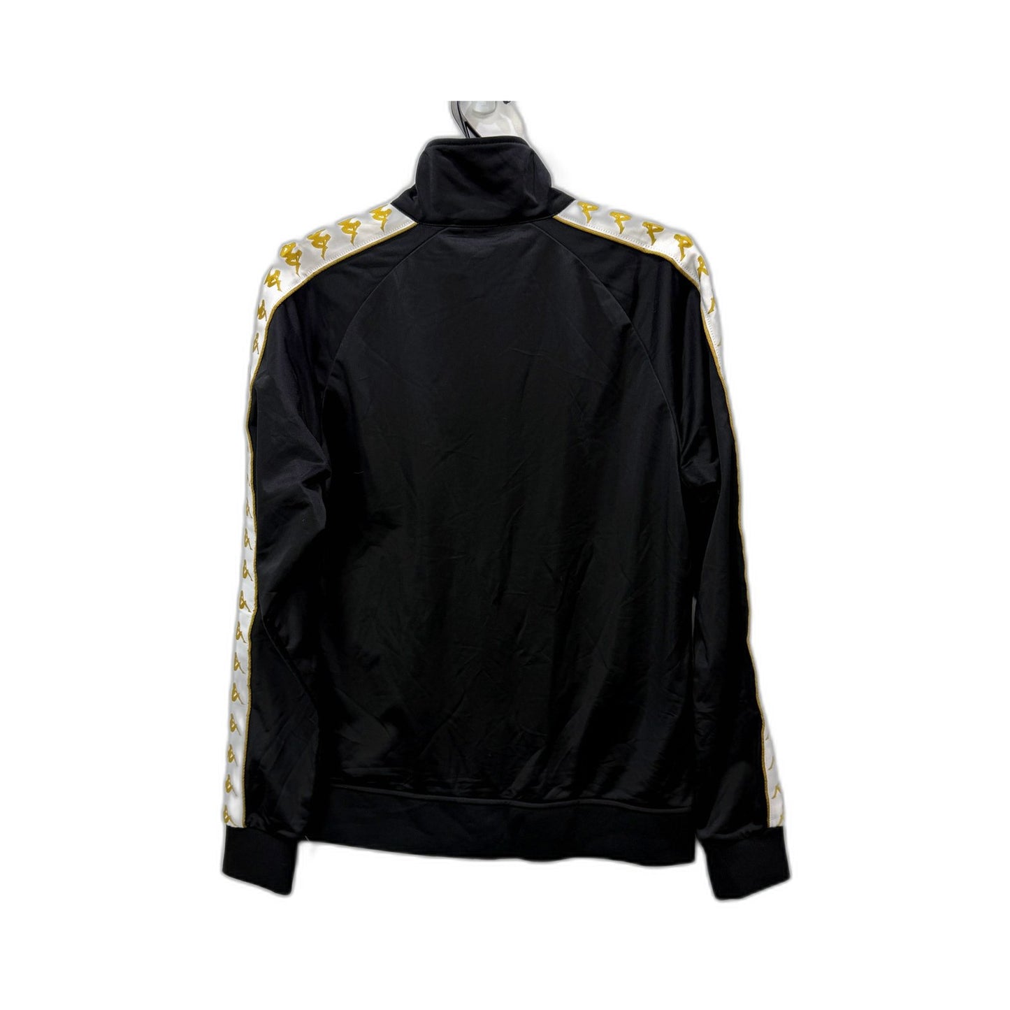 Kappa Mens 222 Banda Anniston SI-IM Zip-Up Jacket Black-White-Gold Size M NEW