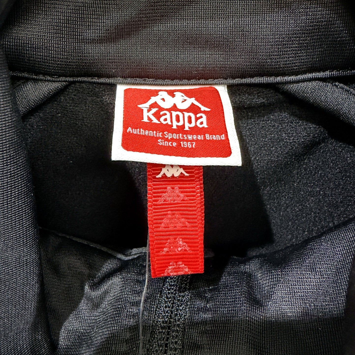 Kappa Mens 222 Banda Anniston SI-IM Zip-Up Jacket Black-White-Gold Size M NEW