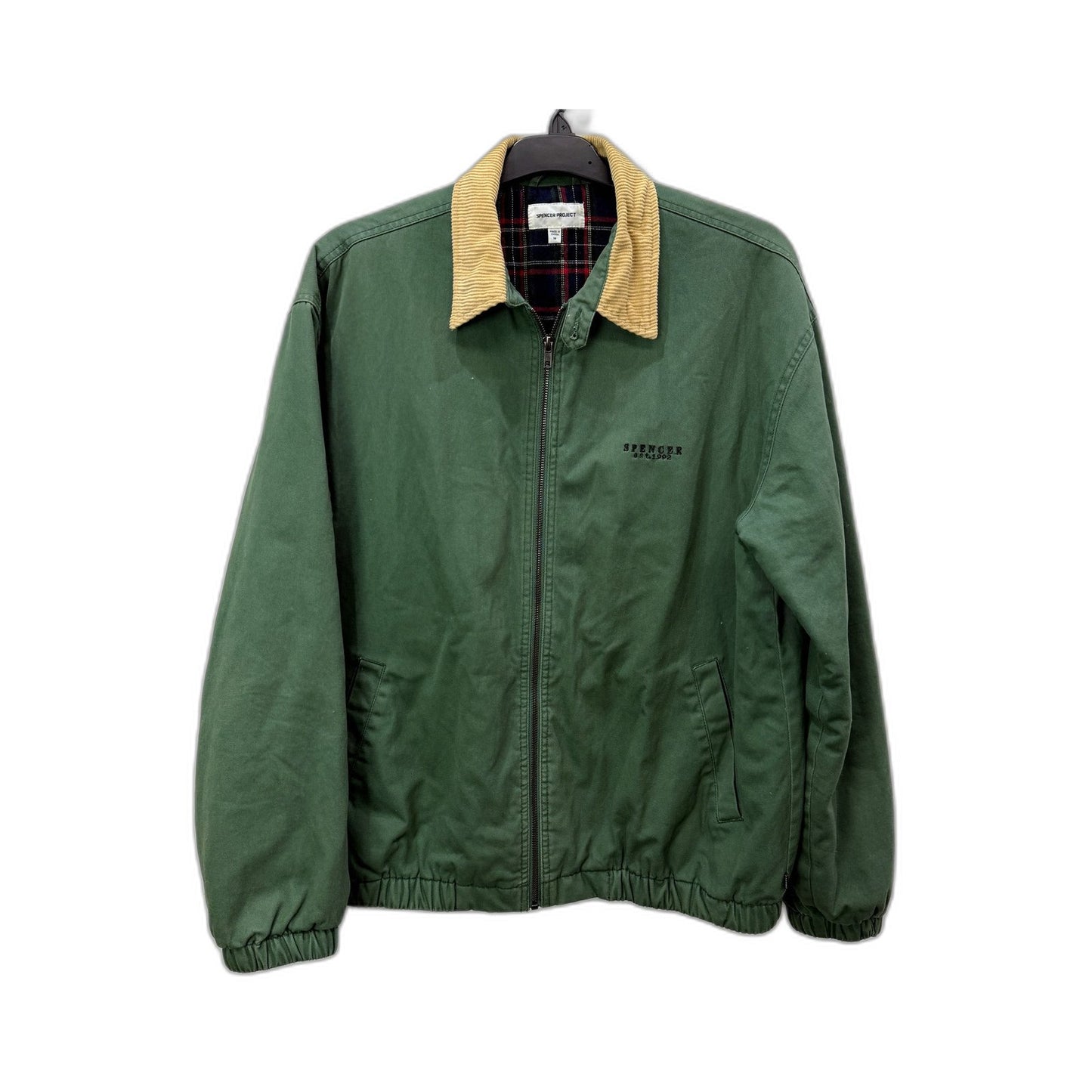 Spencer Project Mens Green Cotton Bomber Jacket Size M