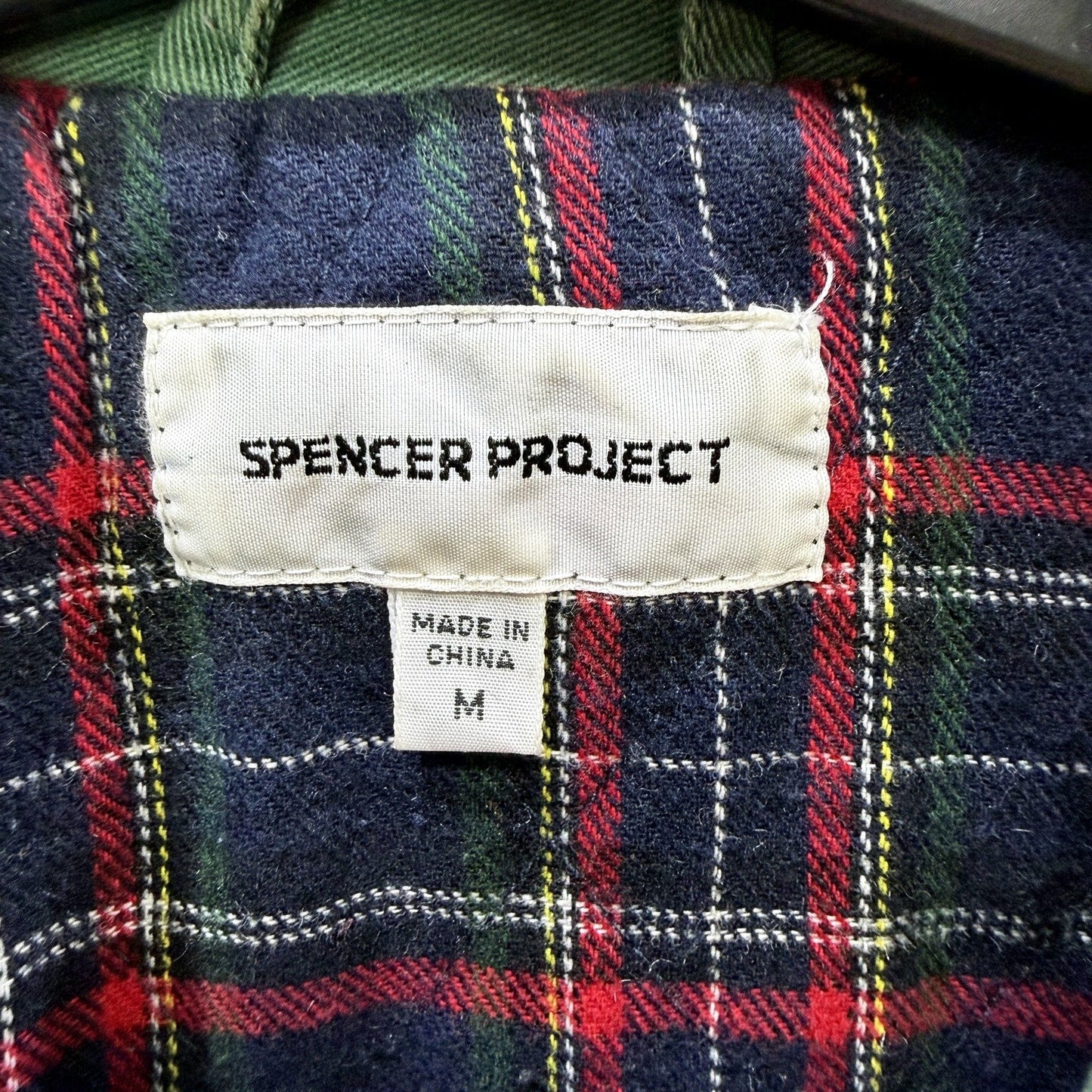 Spencer Project Mens Green Cotton Bomber Jacket Size M