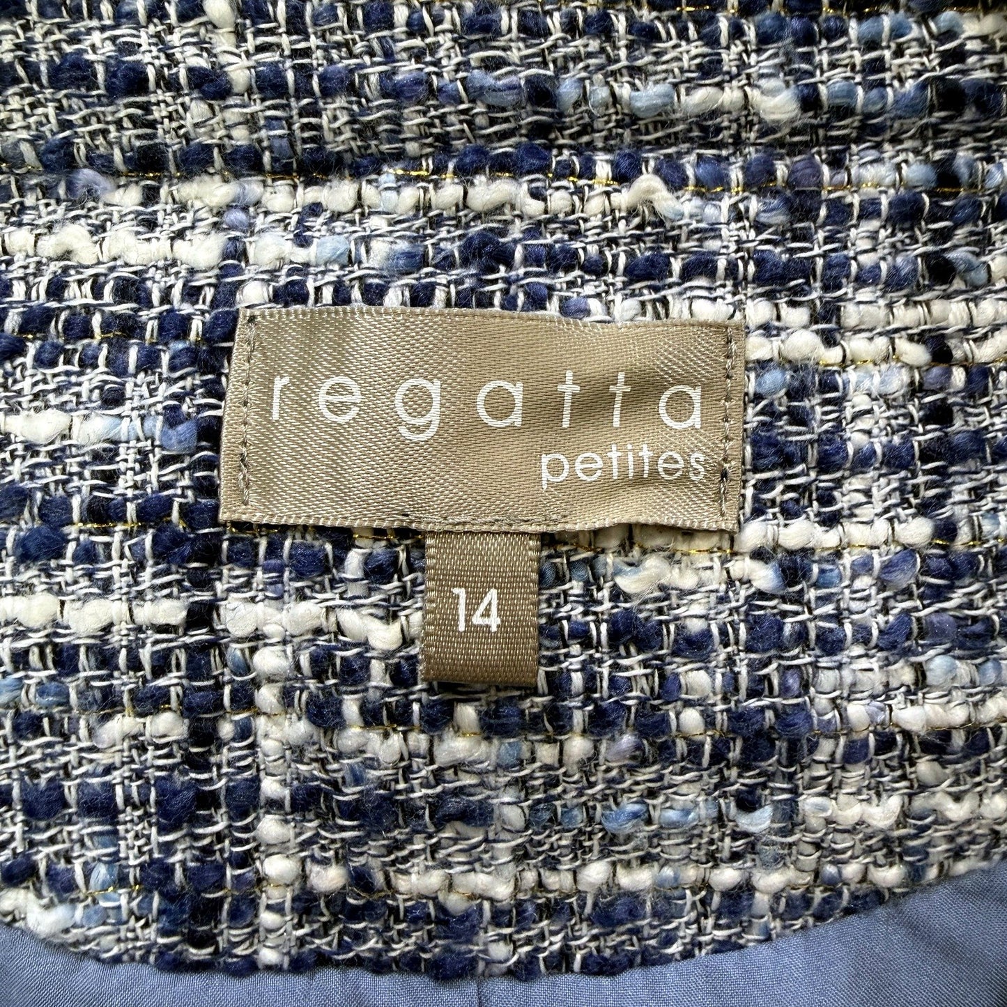 Regatta Womens Lightweight Tweed Jacket in Navy Blue, Petite Size 14