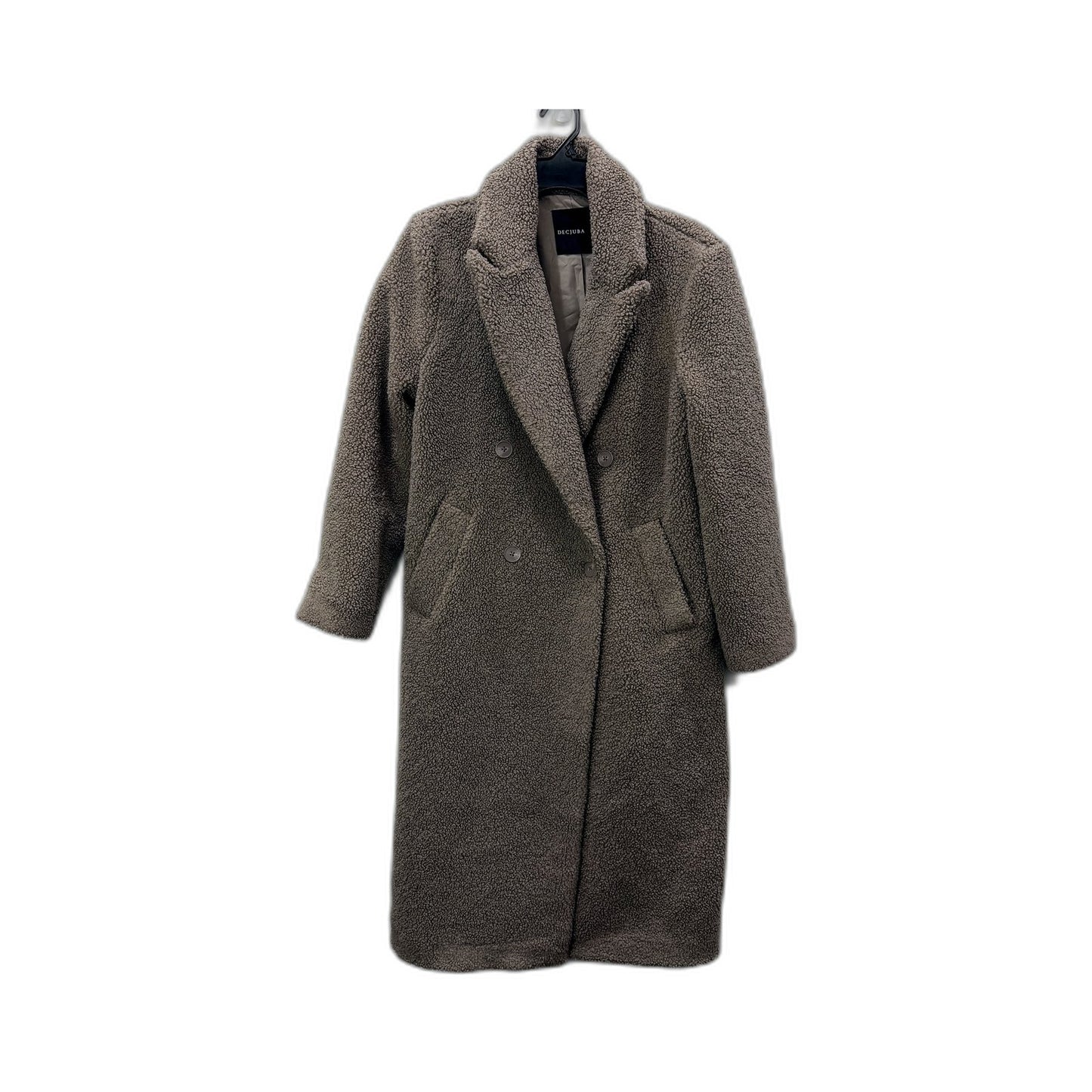 Decjuba Womens Long Teddy Coat Fuzzy Sherpa Pullover Sweatshirt Light Brown