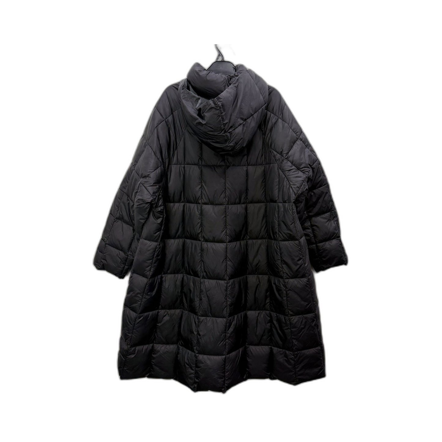 Seed Heritage Womens Black Quilted Puffer Coat with Hooded Zipper in XL
