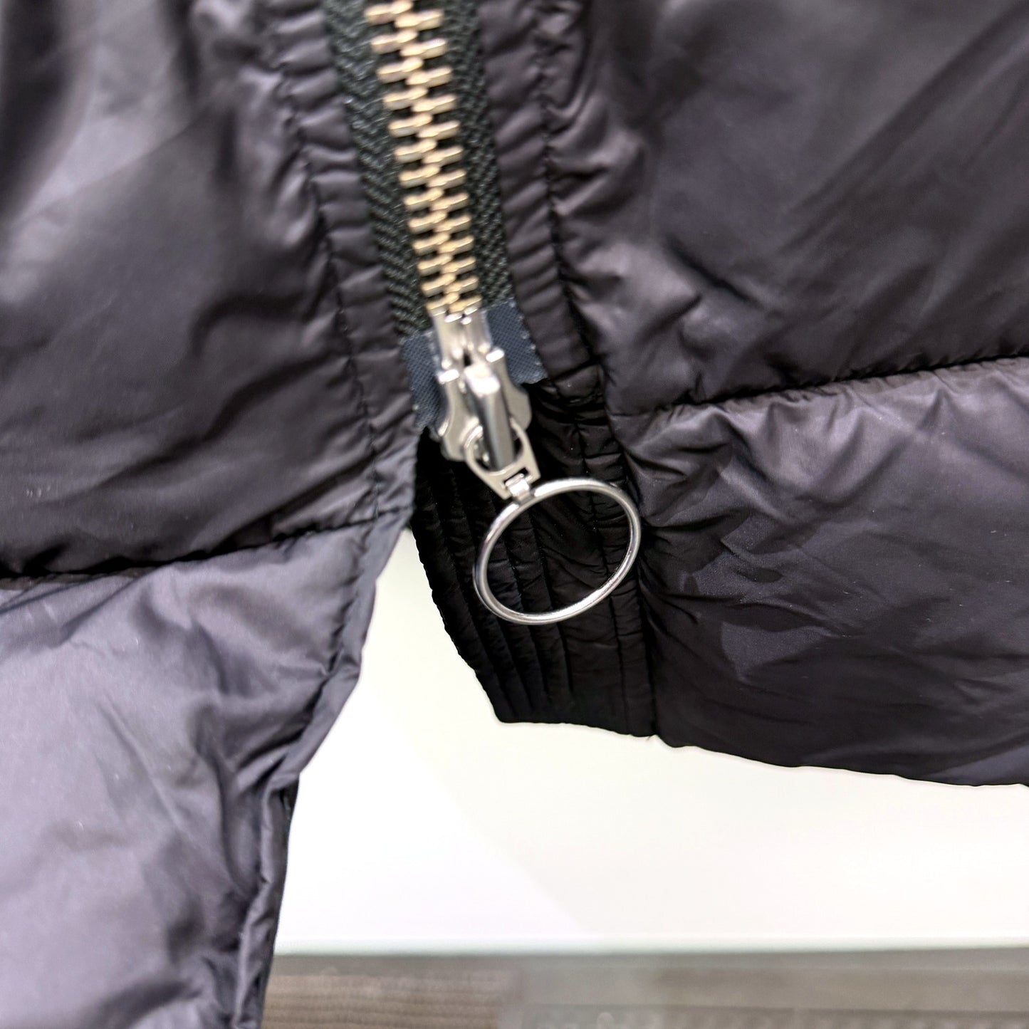 Seed Heritage Womens Black Quilted Puffer Coat with Hooded Zipper in XL
