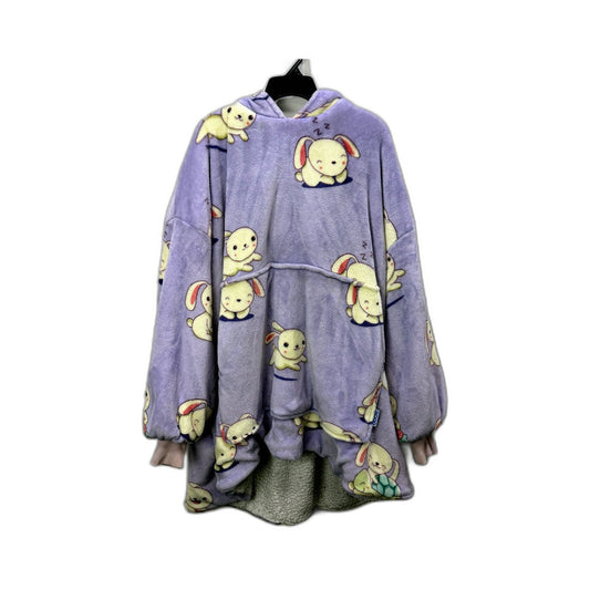 Oodie Unisex Hooded Fleece Robe Bunny Print Oversized One Size Fits All/XL