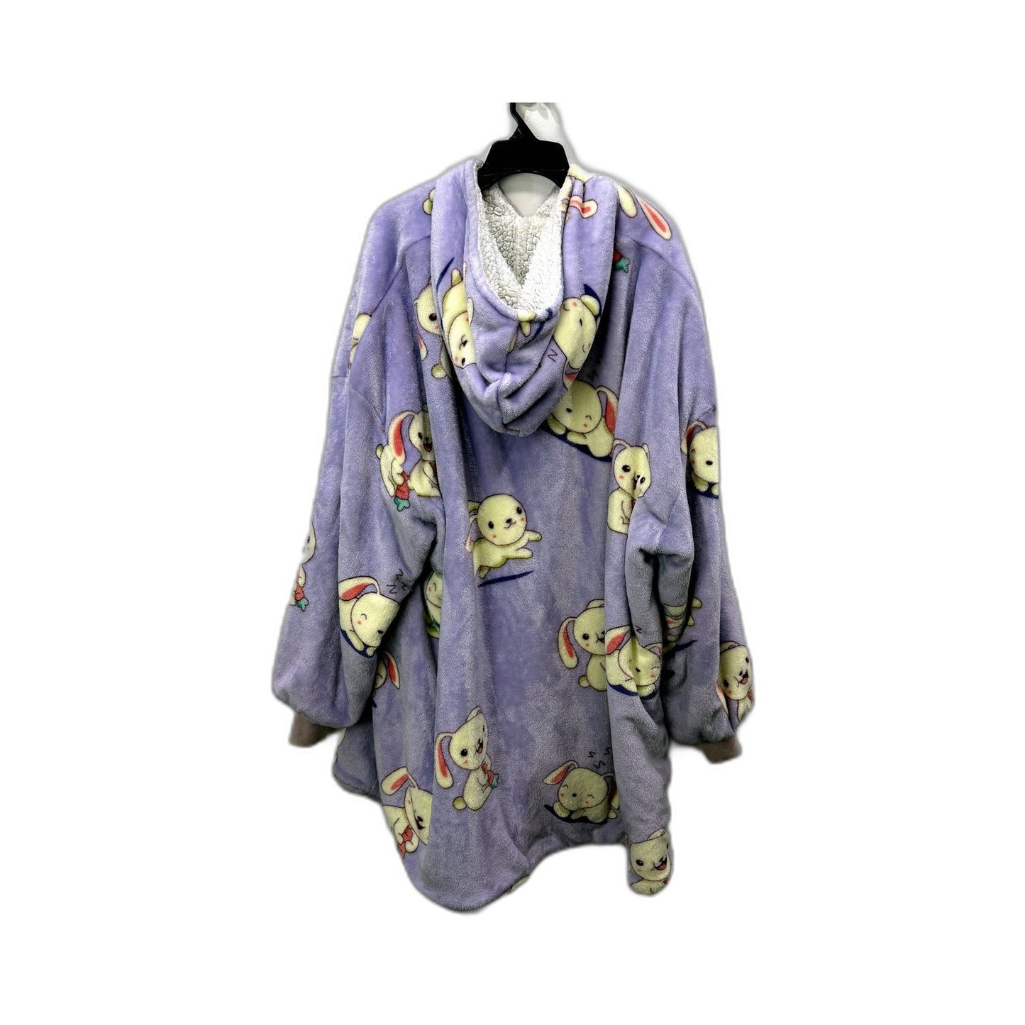 Oodie Unisex Hooded Fleece Robe Bunny Print Oversized One Size Fits All/XL