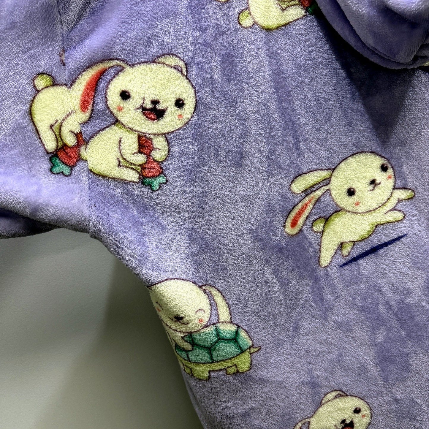 Oodie Unisex Hooded Fleece Robe Bunny Print Oversized One Size Fits All/XL