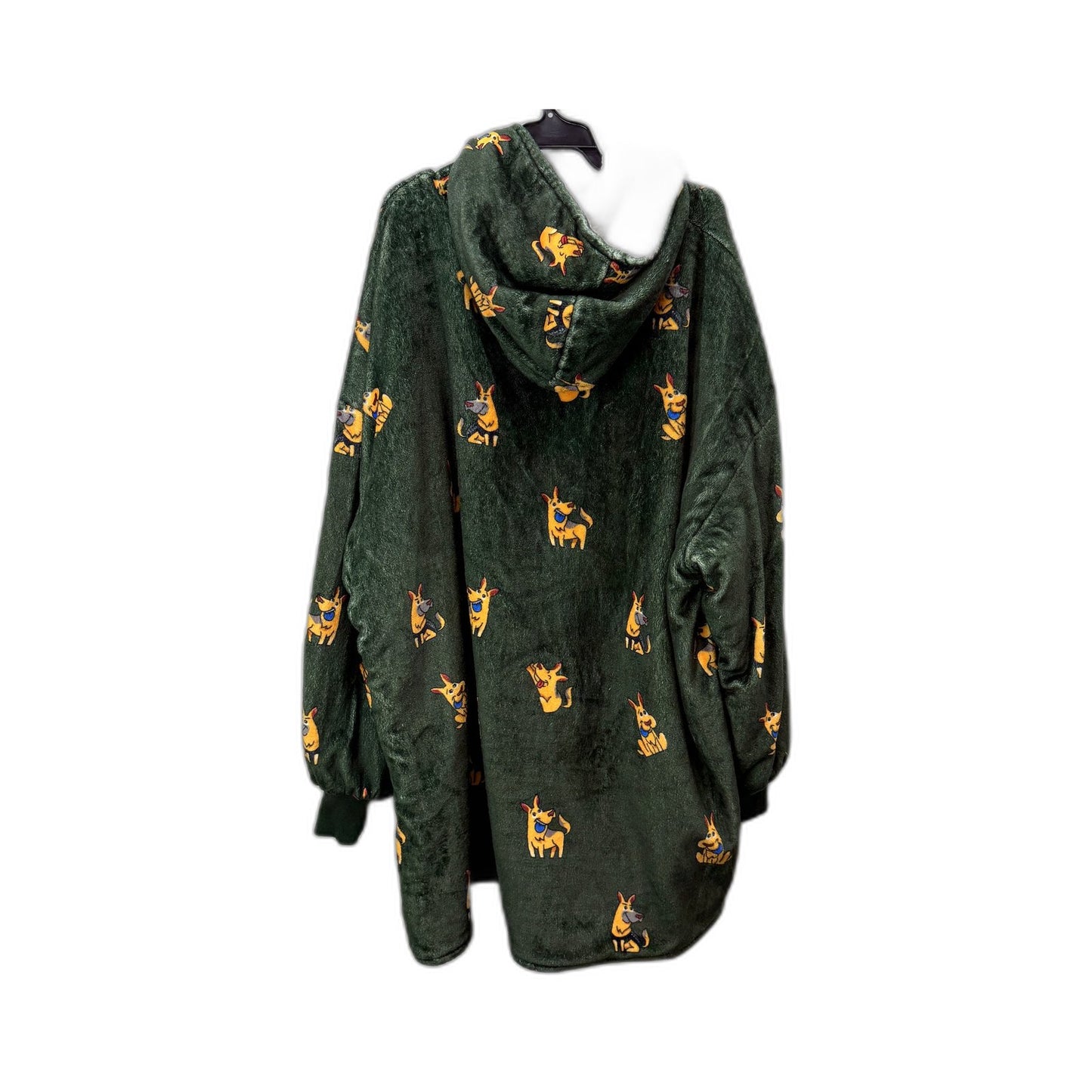The oodie Unisex Cozy Soft Pullover Hoodie with Comfortable Dog Print Green