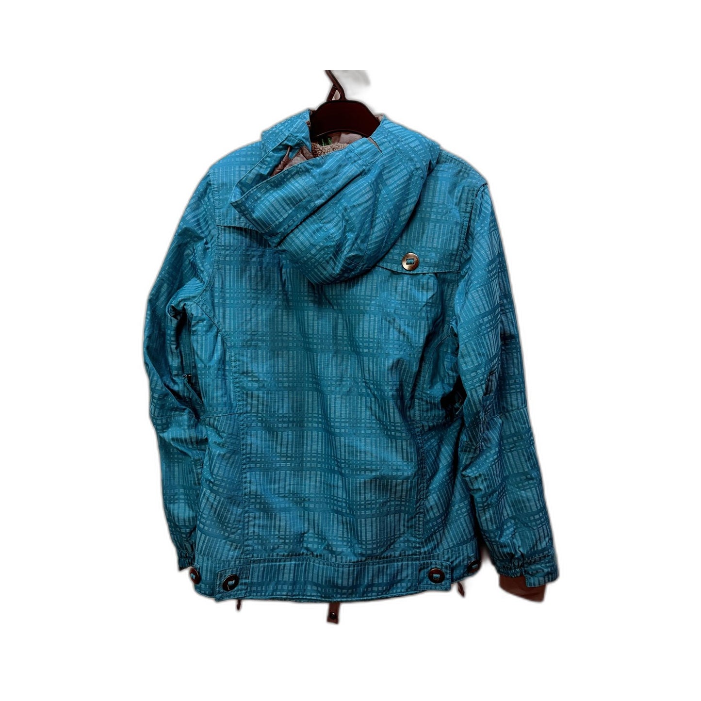 686 Womens Hooded Jacket - Waterproof Breathable Nylon Teal Blue Size M