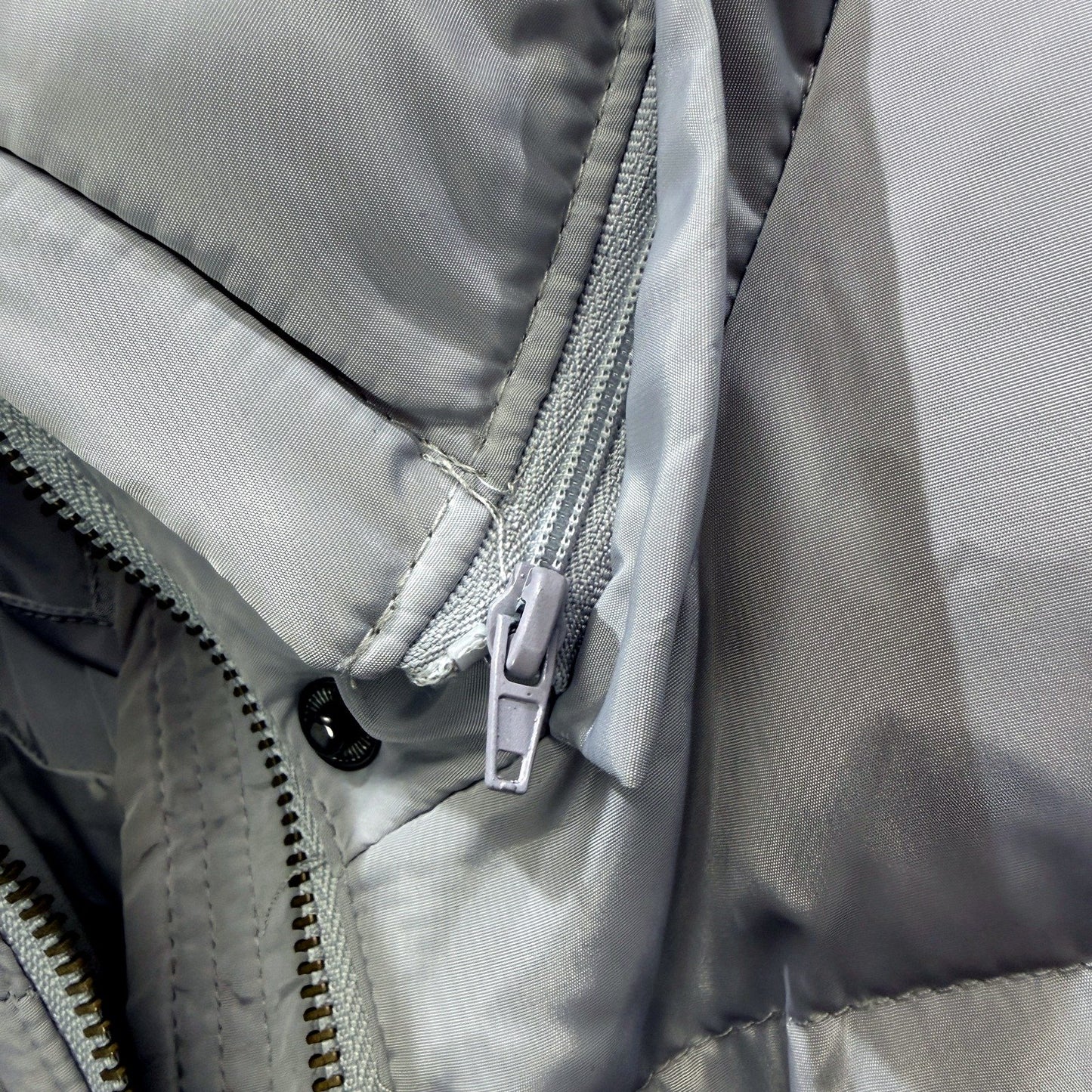 KKSO Womens Gray Quilted Polyester Puffer Coat Jacket Size M