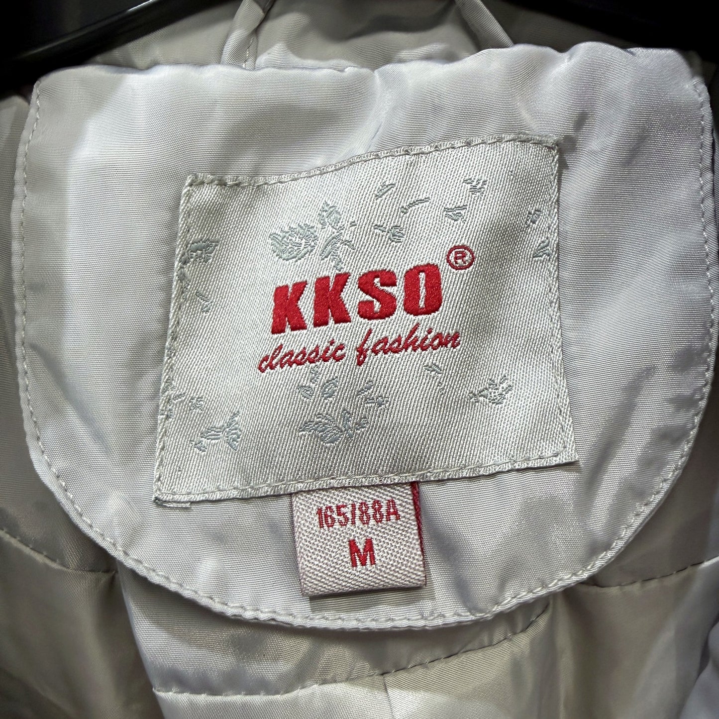 KKSO Womens Gray Quilted Polyester Puffer Coat Jacket Size M