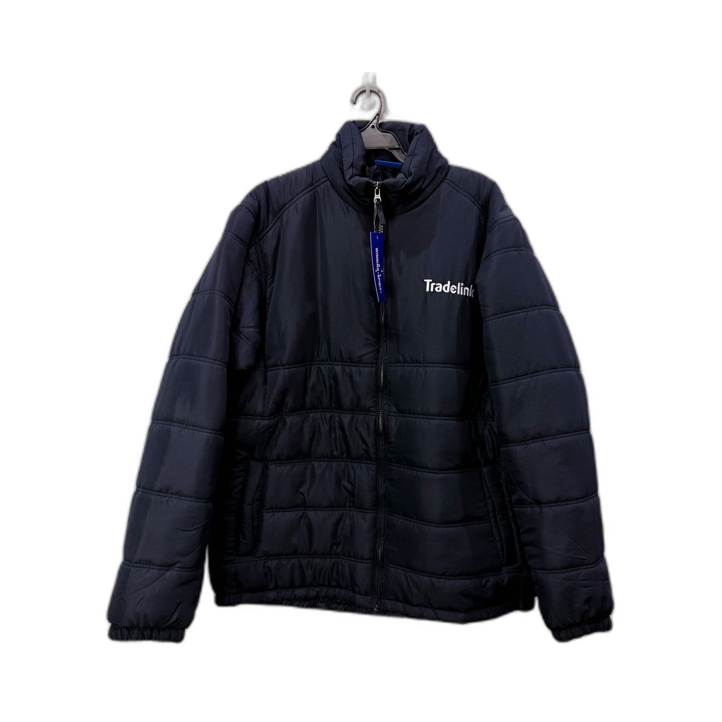Tradelink Mens Puffer Jacket Navy Blue Quilted Winter Coat Size 2XL NEW