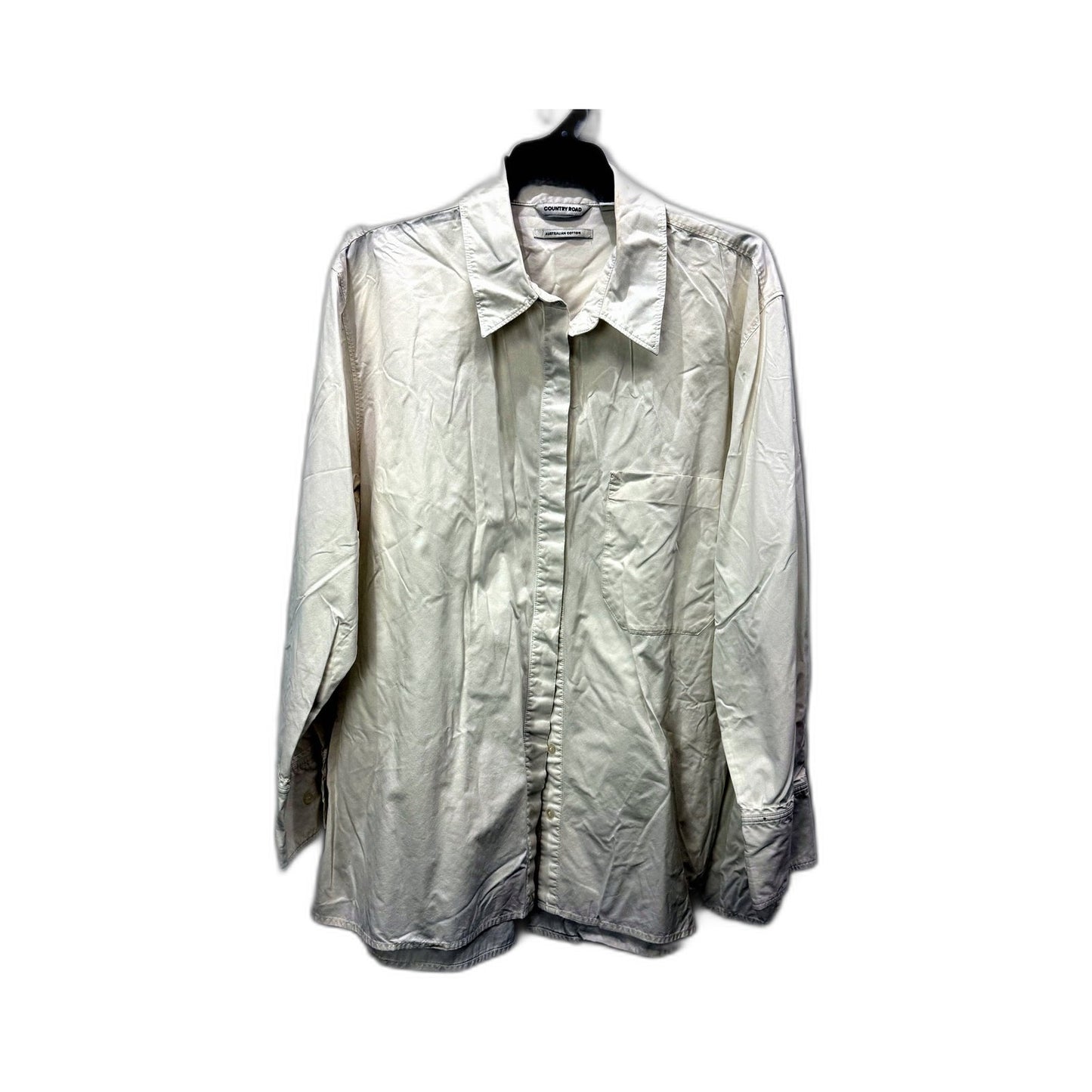 Country Road Womens Lightweight Formal Shirt in Bright White, Size 14
