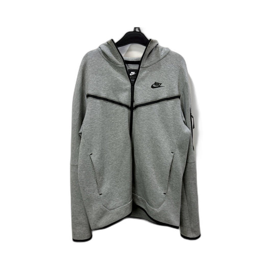Nike Mens Gray Zip-Up Hoodie Pullover Sweatshirt, Size M, Casual Athleisure
