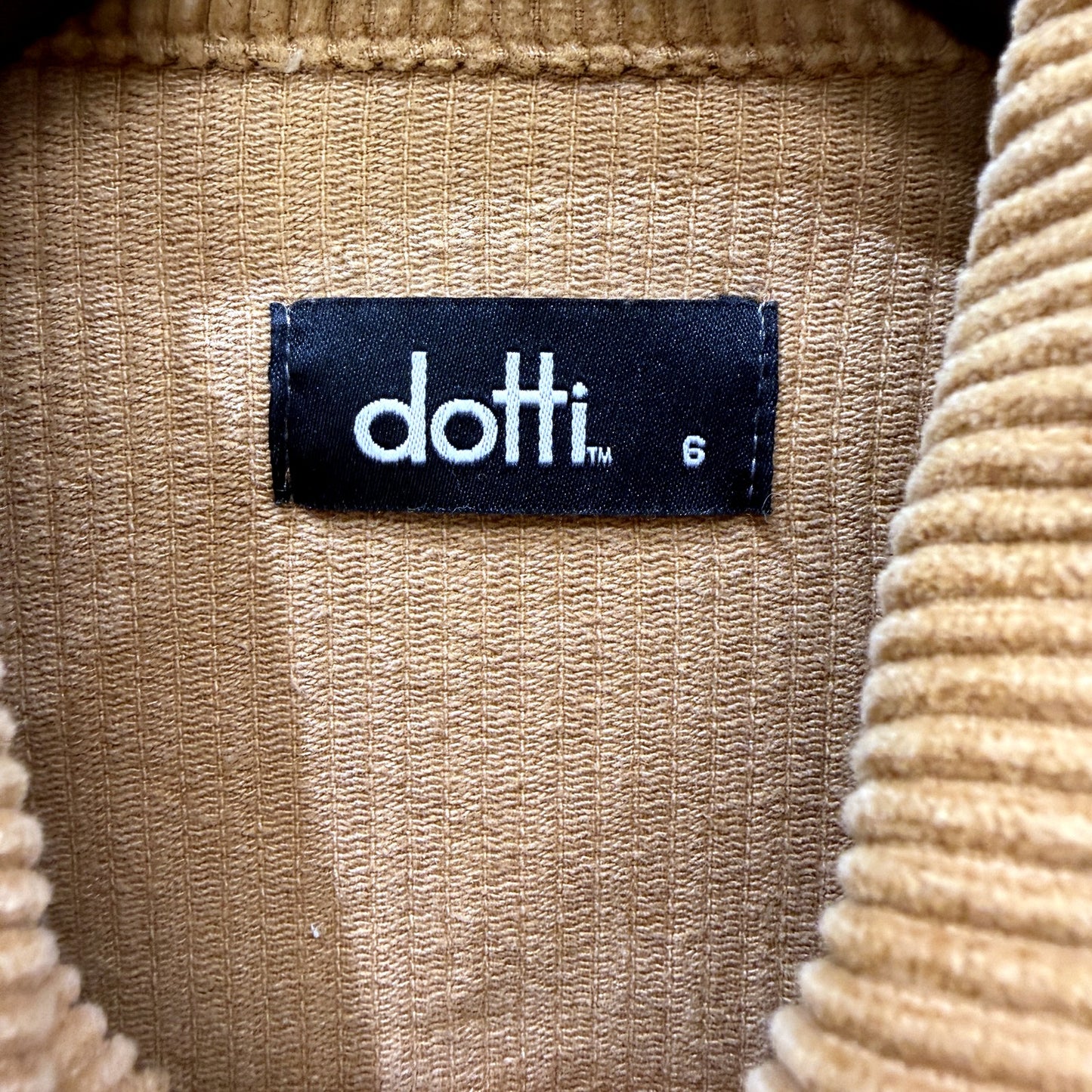 Dotti Womens Button Down Corduroy Shirt Lightweight Feminine Brown Size 6