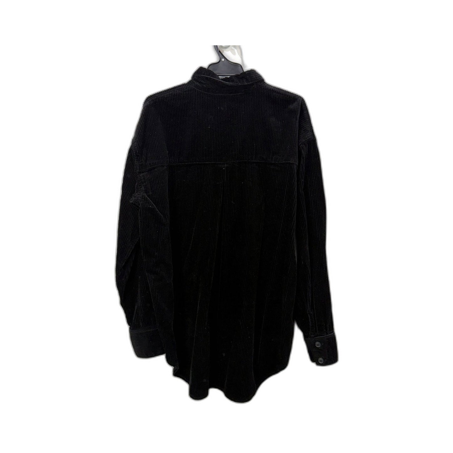 Glassons Womens Corduroy Shirt Jacket in Casual Cotton Black Size L
