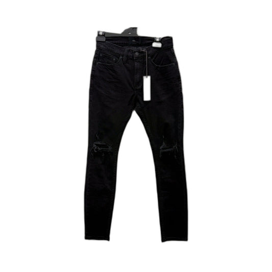 Rollas Womens Stinger Black Rip Skinny Jeans Distressed Denim Size 30/32 NEW