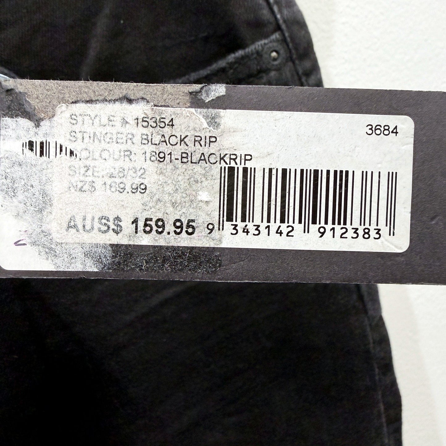 Rollas Womens Stinger Black Rip Skinny Jeans Distressed Denim Size 30/32 NEW