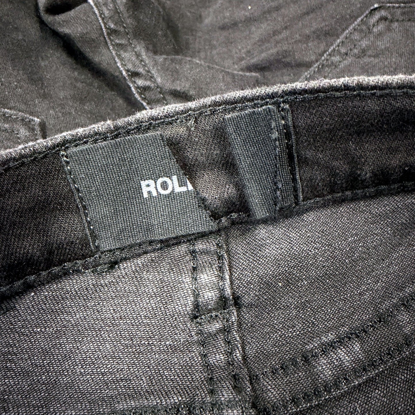 Rollas Womens Stinger Black Rip Skinny Jeans Distressed Denim Size 30/32 NEW