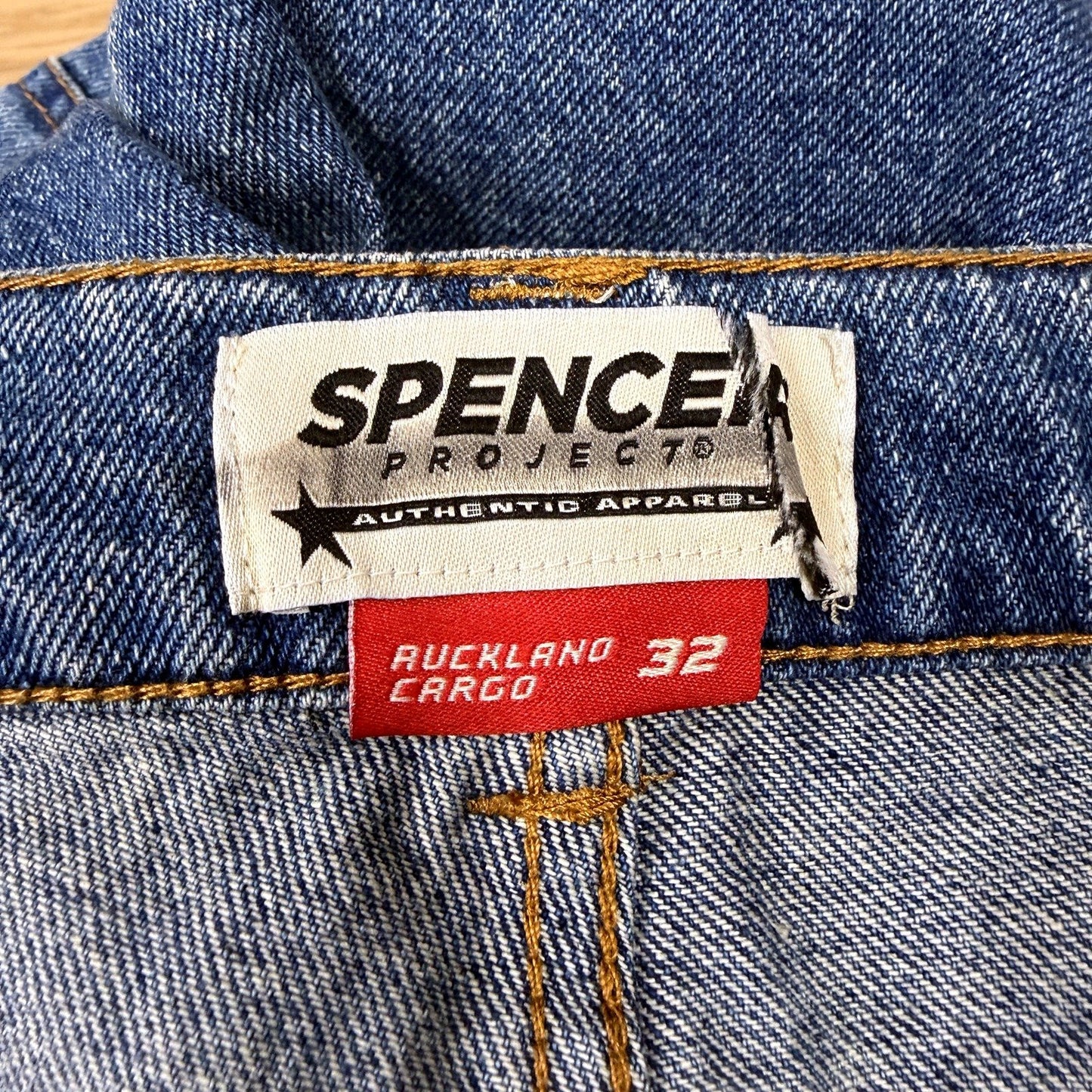 Spencer Womens Auckland Cargo Denim Pants in Blue Size 32 NEW