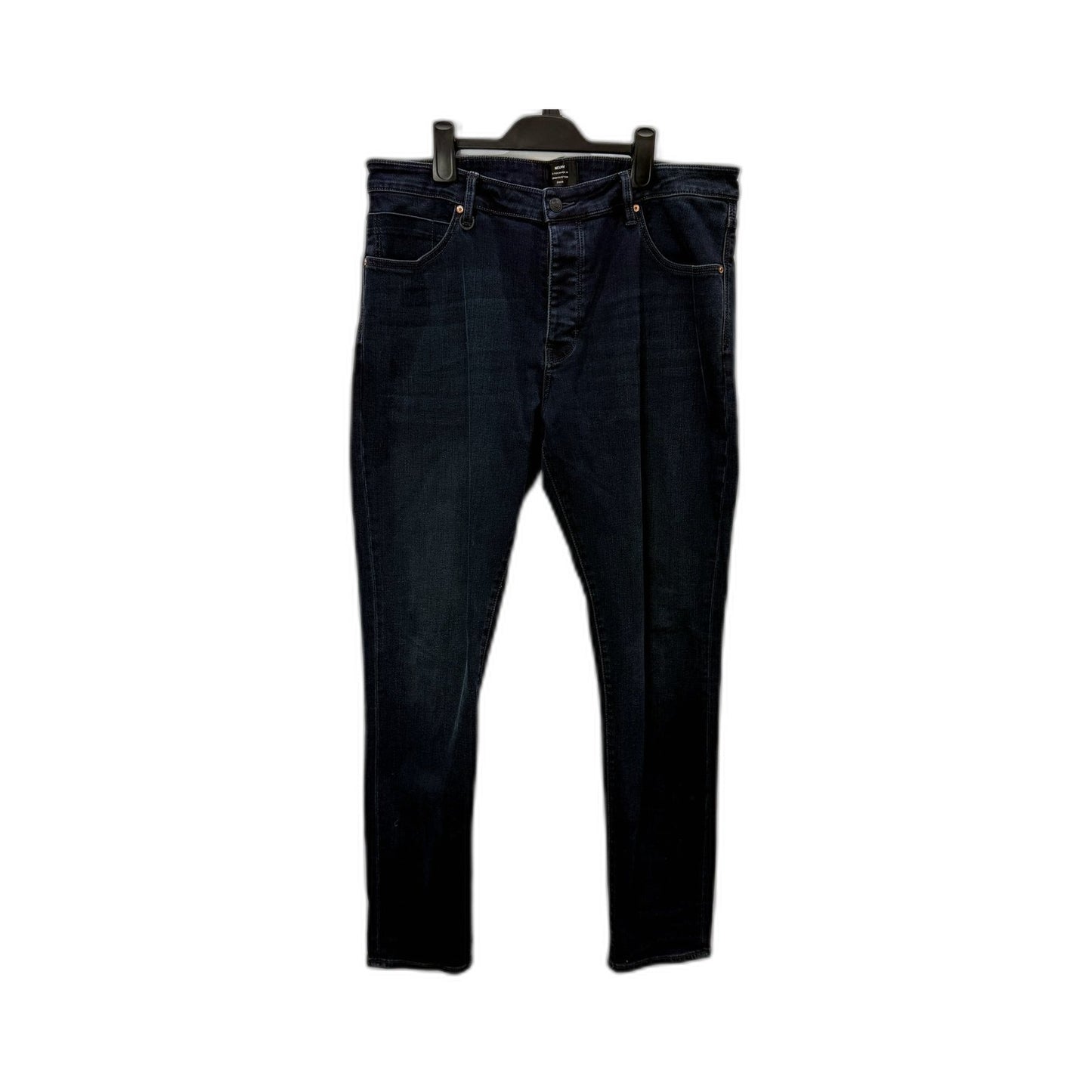 Neuw Mens Ray Tapered Skinny Jeans in Dark Blue Denim, Size 36:34 NEW