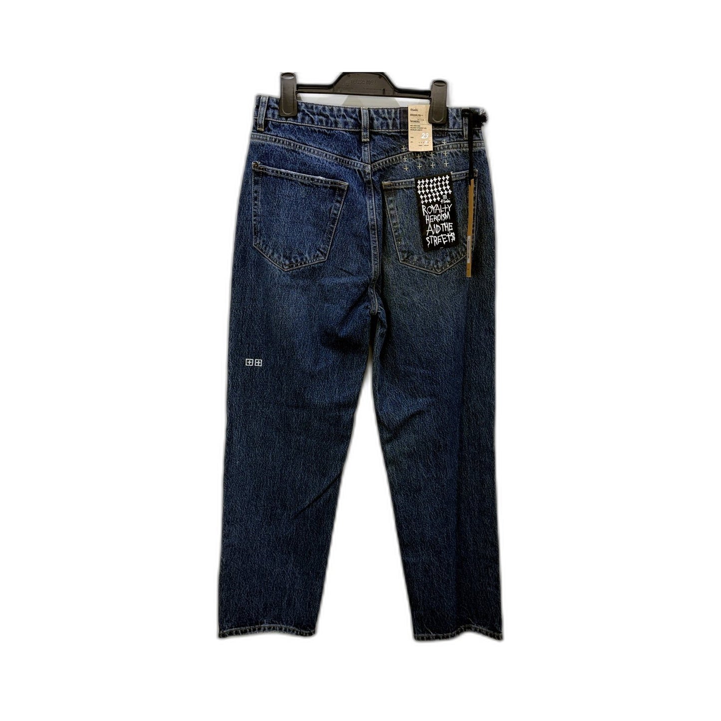 Ksubi Womens Brooklyn Jean Runaway Dark Blue Denim Regular Jeans Size 29 NEW