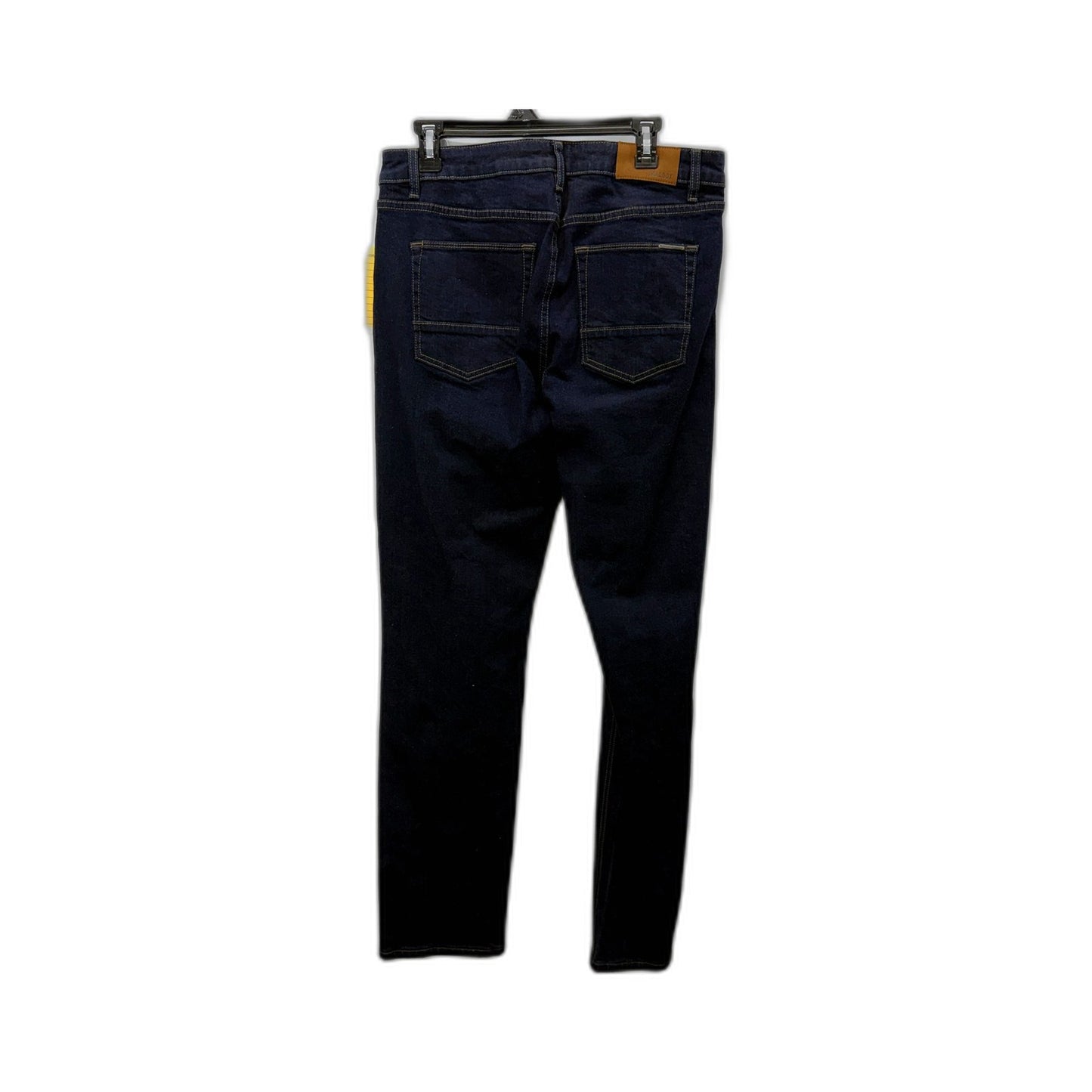 Maddox Mens Skinny Fit Dark Wash Jeans, W34 L34, Slim Leg Denim Pants Size NEW