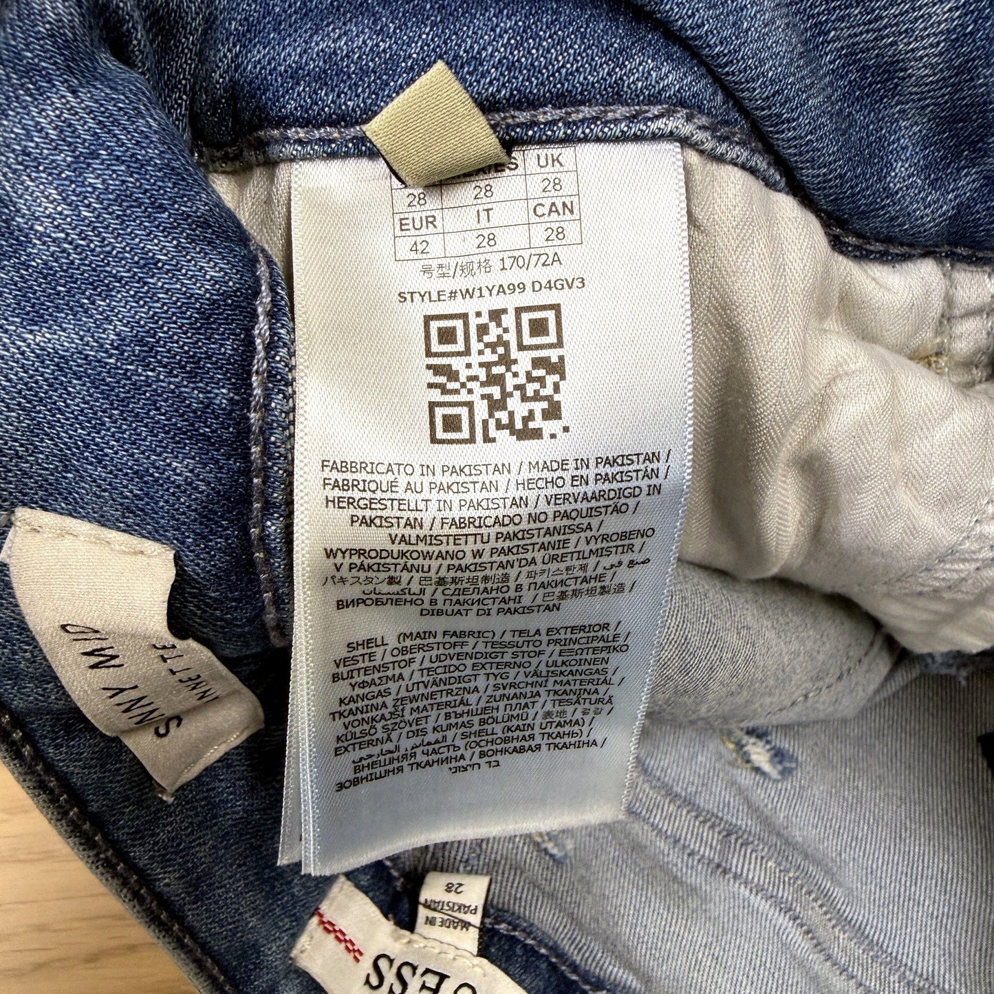Guess Womens Annette Skinny Mid Blue Jeans Size 28 NEW