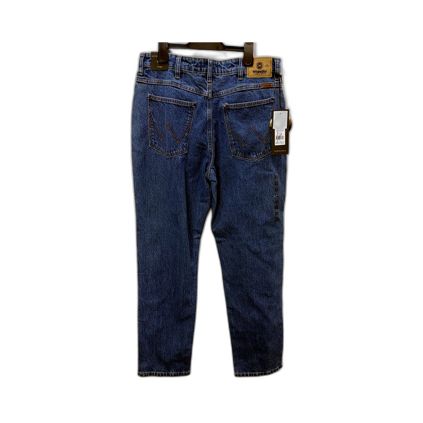 Wrangler Womens Straight Leg Blue Denim Jeans for Size 32 NEW