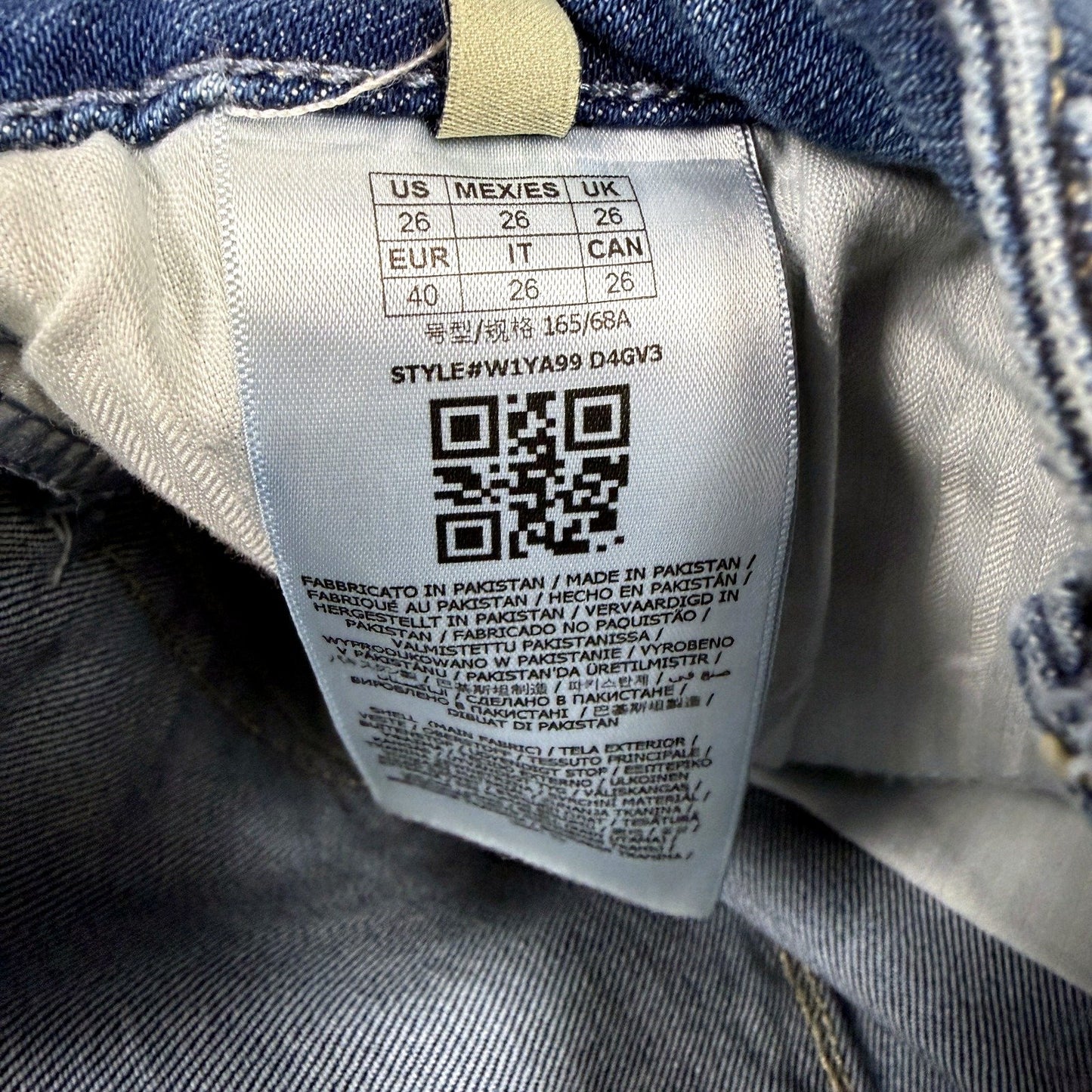 Guess Womens Skinny Mid Rise Dark Blue Denim Jeans Size 26 NEW