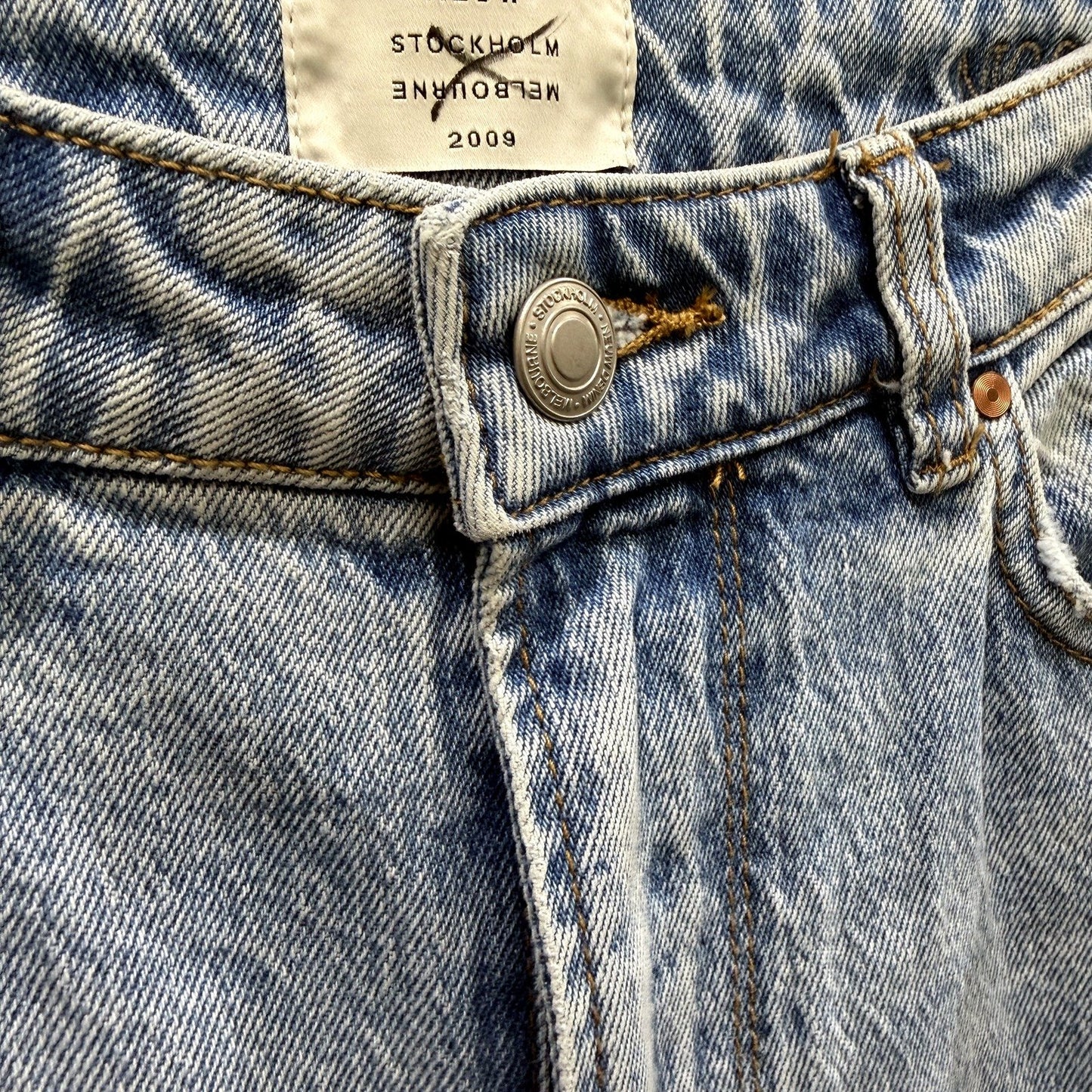 Neuw Womens Nico Straight Leg Jeans Mid Vintage Indigo Organic Cotton Size NEW
