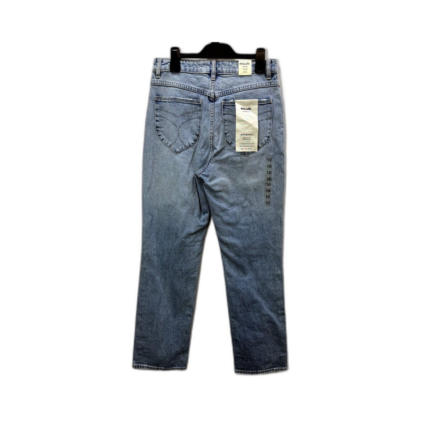 Rolla's Womens Original Straight Faded Vintage Jeans, Size 10 NEW