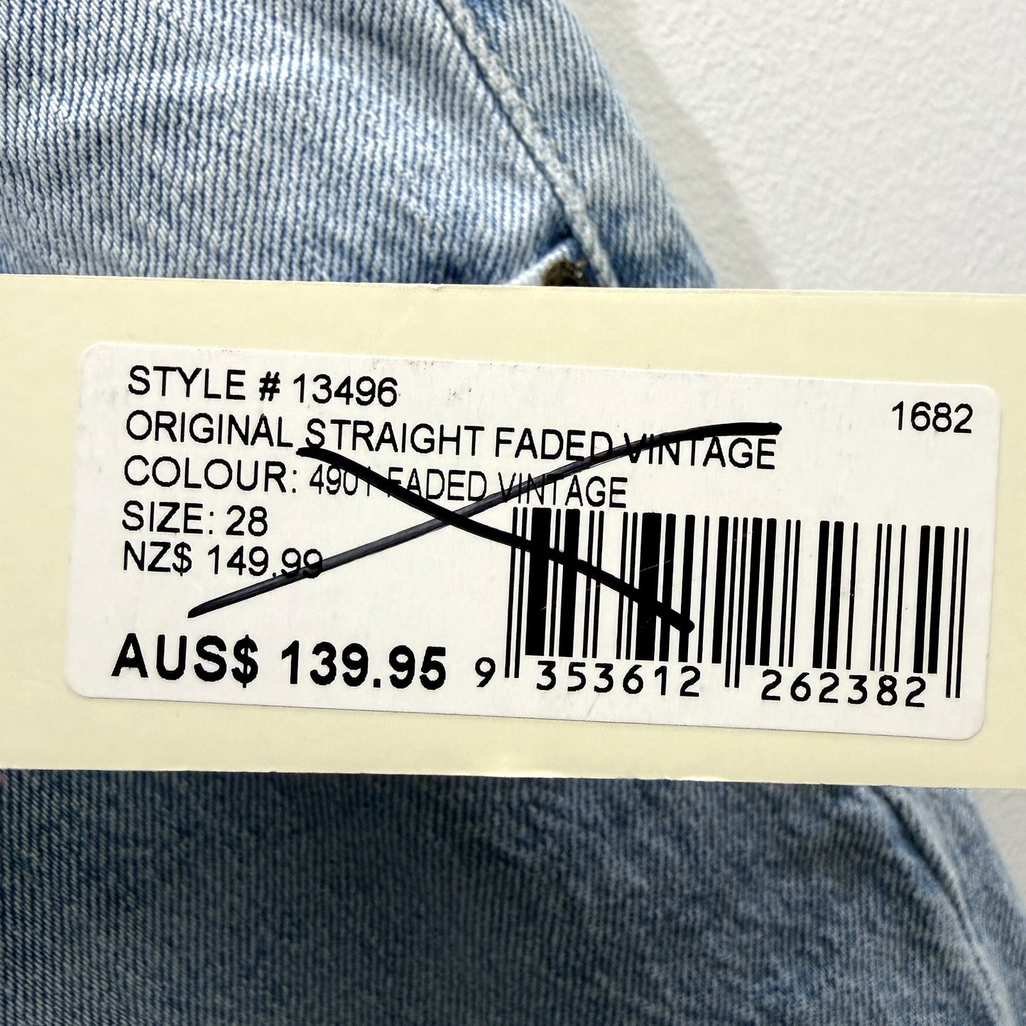 Rolla's Womens Original Straight Faded Vintage Jeans, Size 10 NEW
