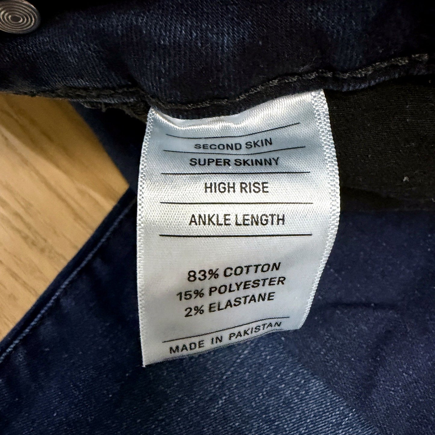 Just Jeans Womens Super Skinny Dark Blue High Rise Ankle Length Size 14 NEW