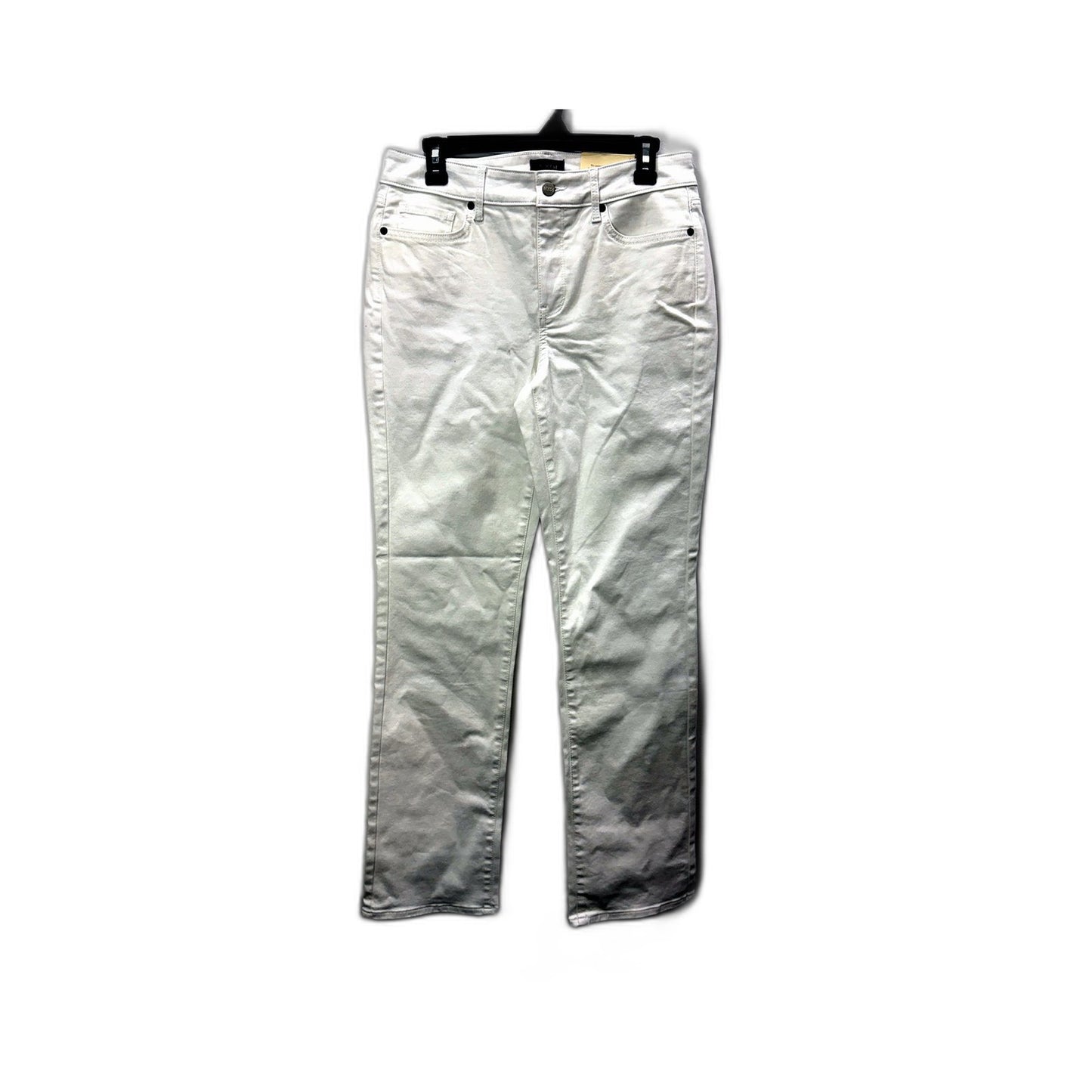 Marilyn Straight Womens Leg Optic White Cotton Jeans Size 12 NEW