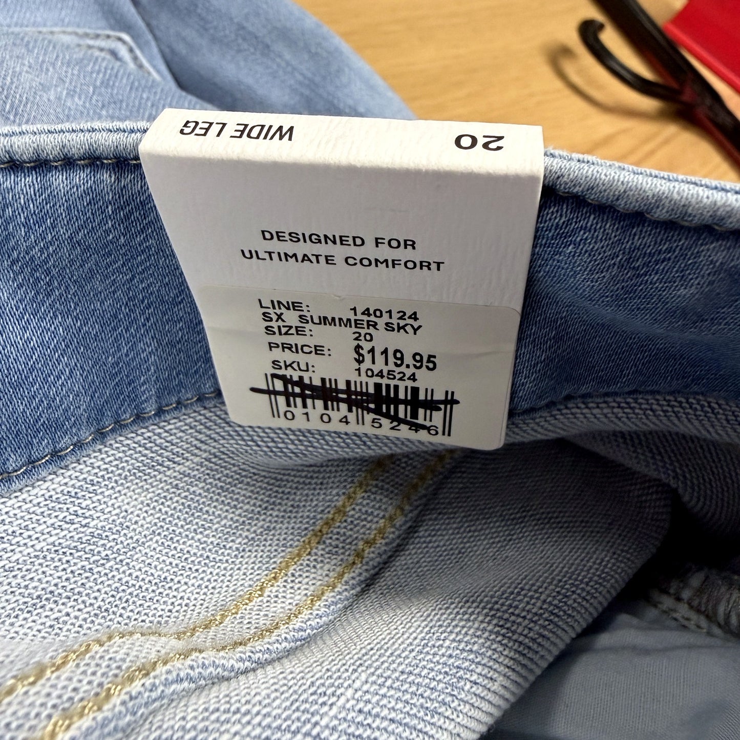 Just Jeans Womens Amaze Wide Leg High Rise Ankle in Blue Size 20 NEW