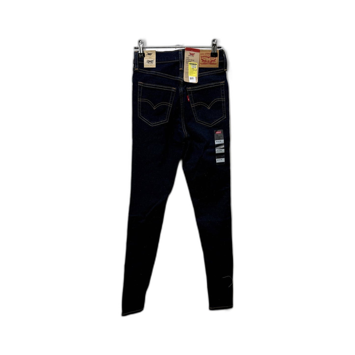 Levi's Womens 720 High-Rise Super Skinny Jeans Dark Indigo Size 24 x 30 NEW