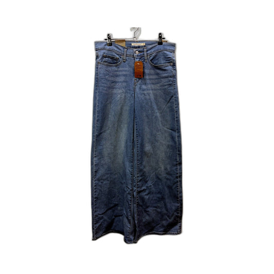 Levi's Womens 318 Shaping Wide Leg Jeans Stretch Denim Blue Size 28 x 32 NEW