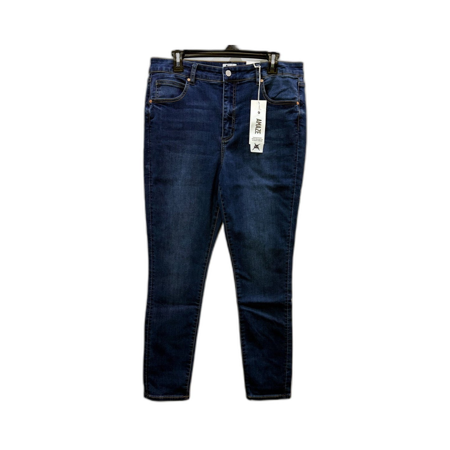 Just Jeans Womens Amaze High Rise Skinny Fit Dark Blue Size 16 NEW