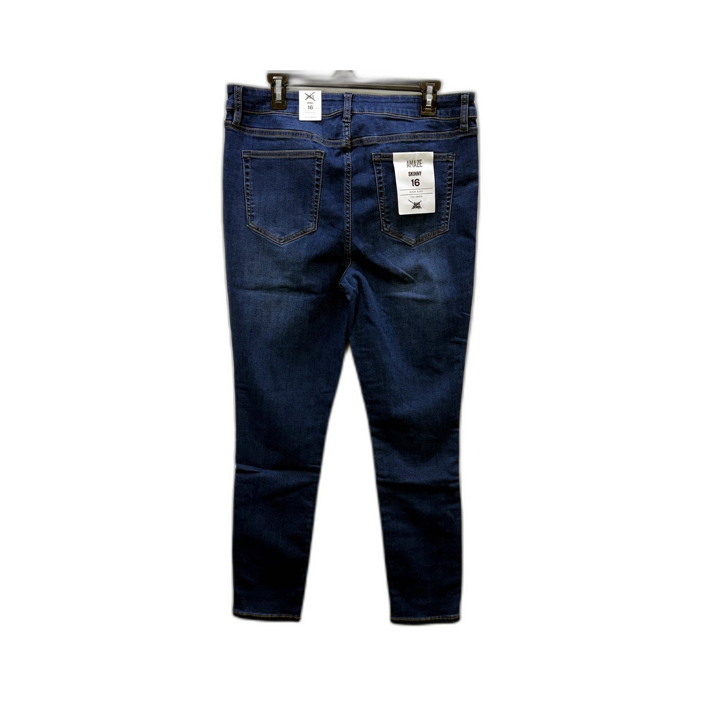 Just Jeans Womens Amaze High Rise Skinny Fit Dark Blue Size 16 NEW