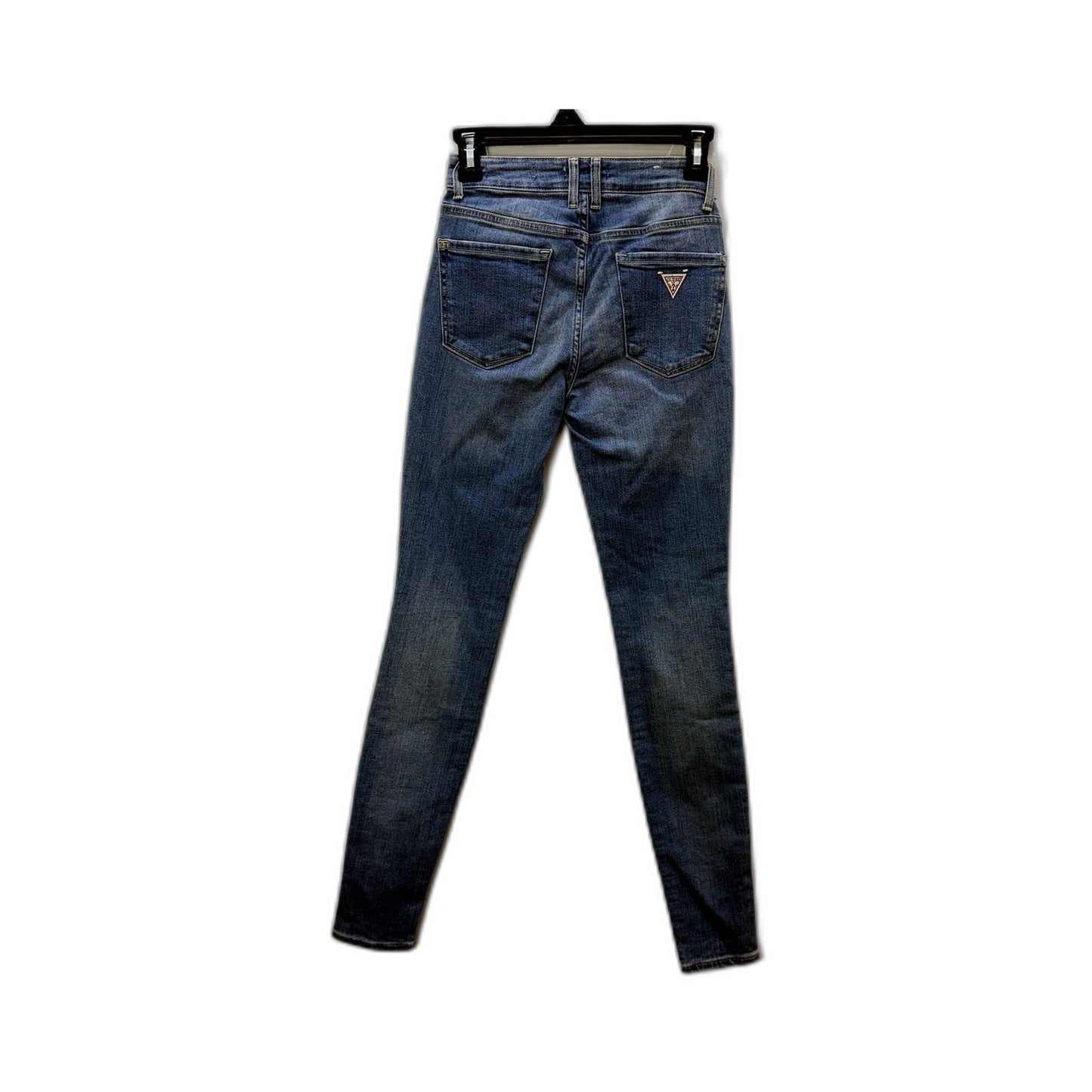 Guess Womens Annette Skinny Mid Rise Dark Blue Jeans, Size 24 NEW