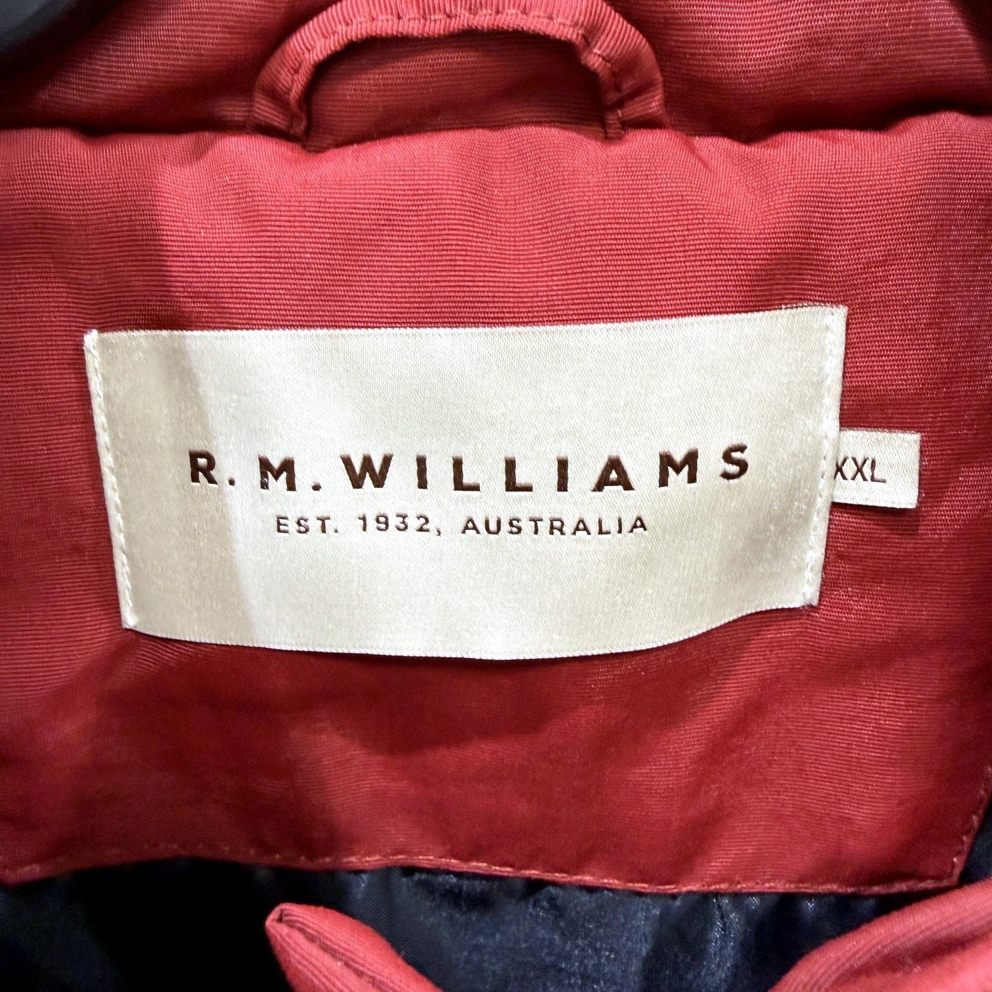 R.M. Williams Mens Puffer Vest Burgundy Insulated Warm Outdoor Jacket Size XXL