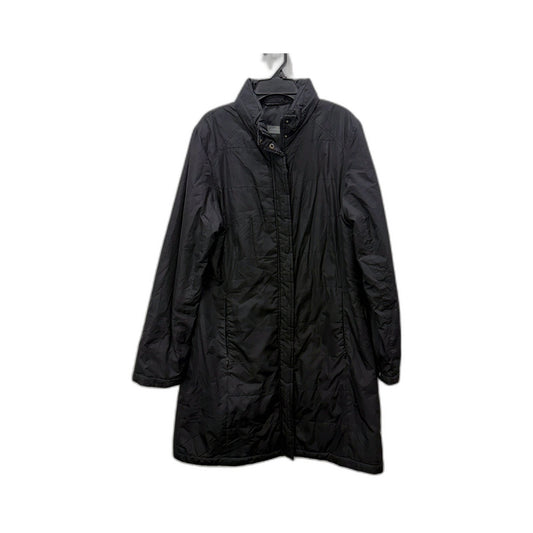 Jacqui.e Womens Black Nylon Hooded Parka Jacket with Zip Pockets Size S