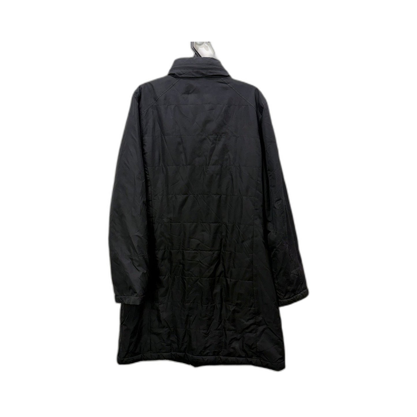 Jacqui.e Womens Black Nylon Hooded Parka Jacket with Zip Pockets Size S