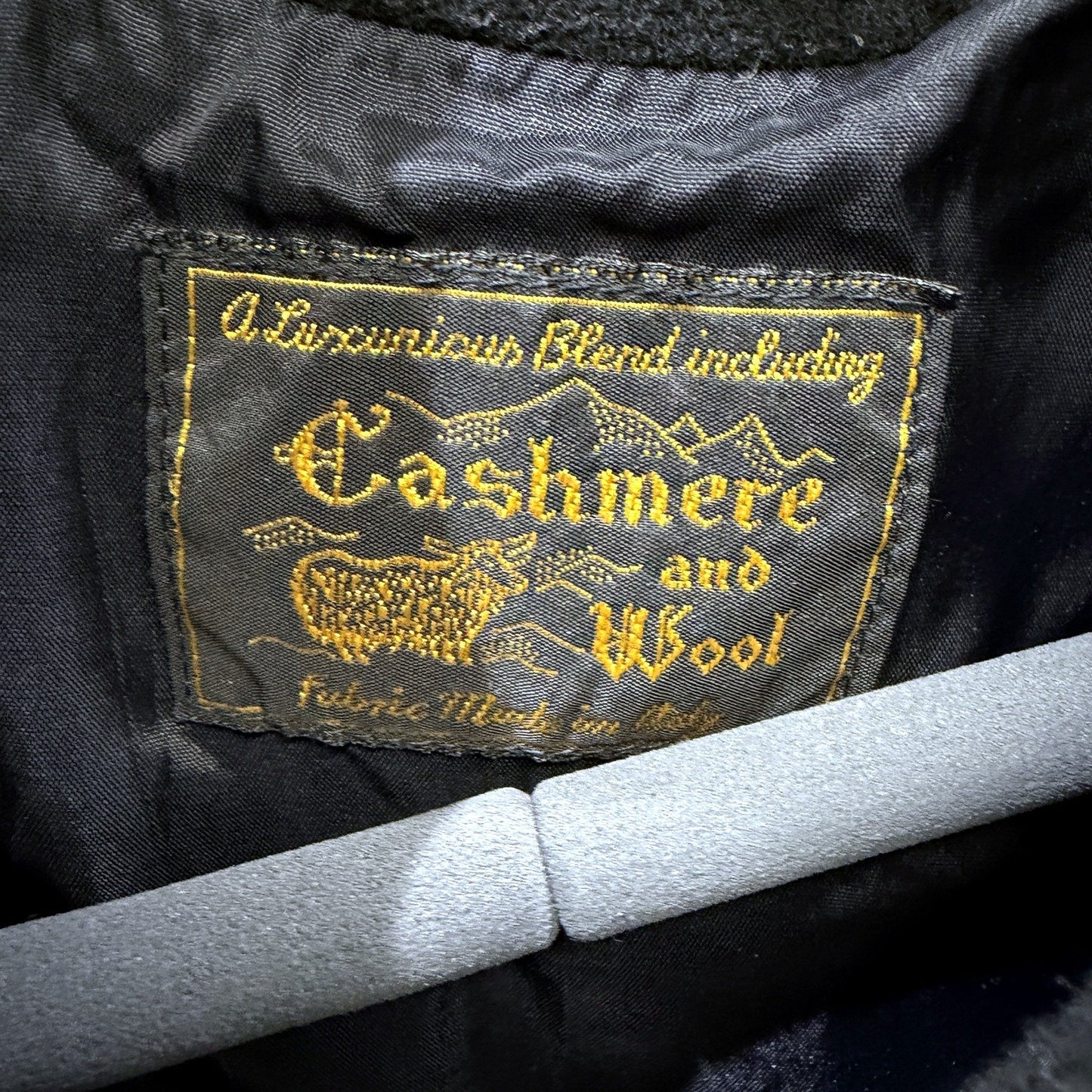 Enamel Jeans Womens Belted Cashmere Wool Coat in Black, Size 14
