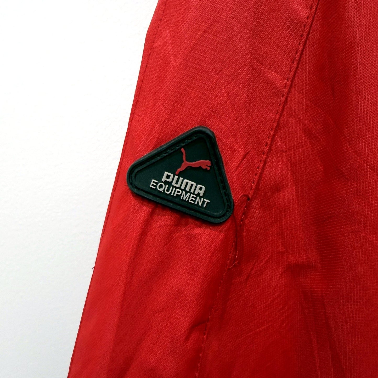 PUMA Mens Red Windbreaker Jacket Hooded Zip-Up Nylon Sport Leisure Size XXXXL