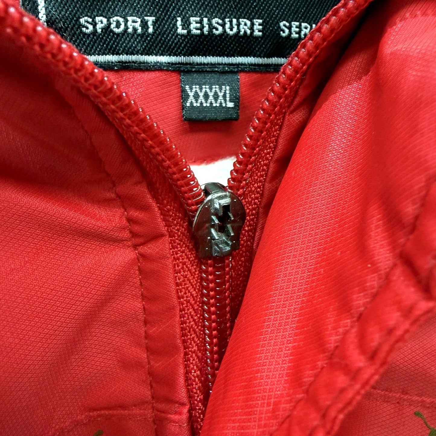 PUMA Mens Red Windbreaker Jacket Hooded Zip-Up Nylon Sport Leisure Size XXXXL