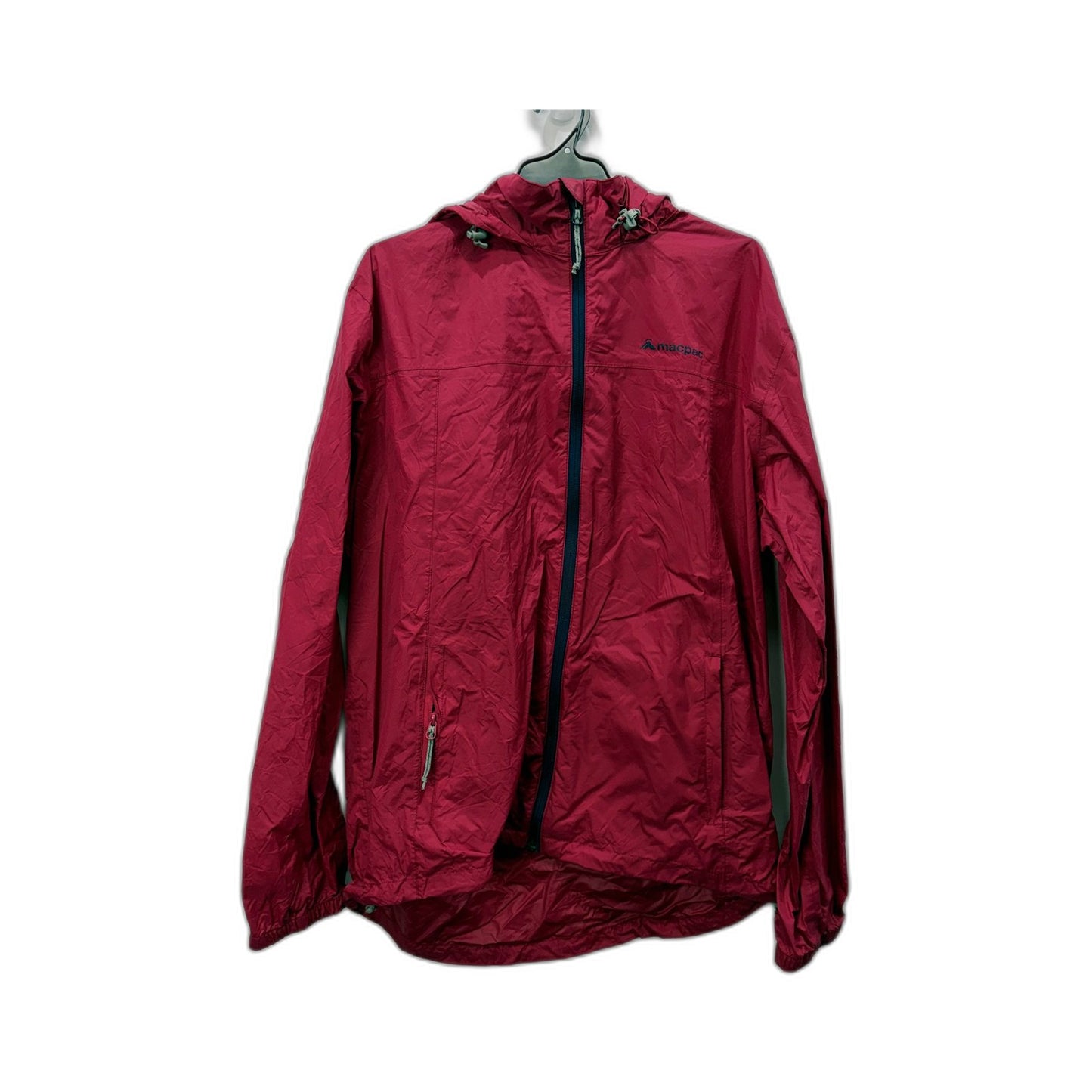 Macpac Womens Hooded Windbreaker Jacket Nylon Outdoor Hiking Camping Pink Size L