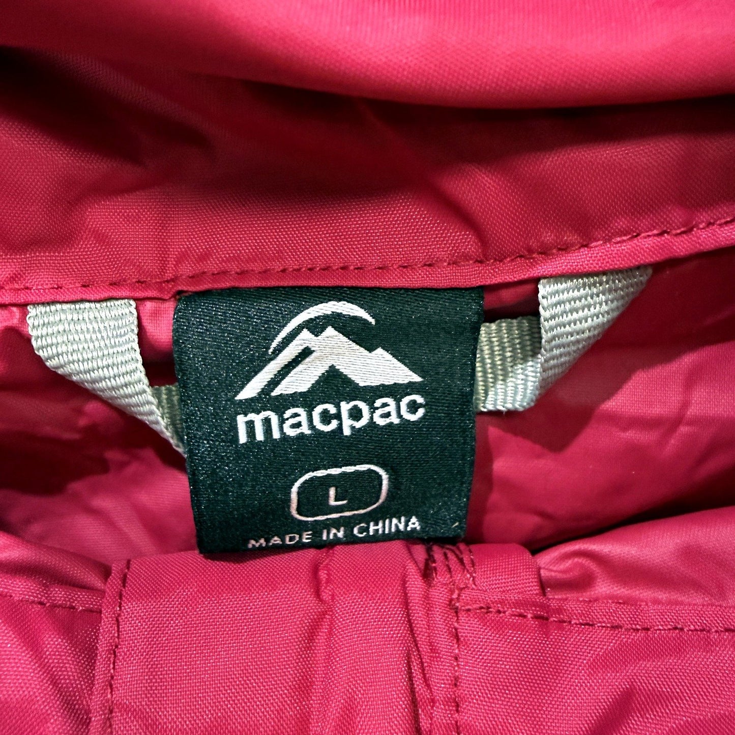 Macpac Womens Hooded Windbreaker Jacket Nylon Outdoor Hiking Camping Pink Size L