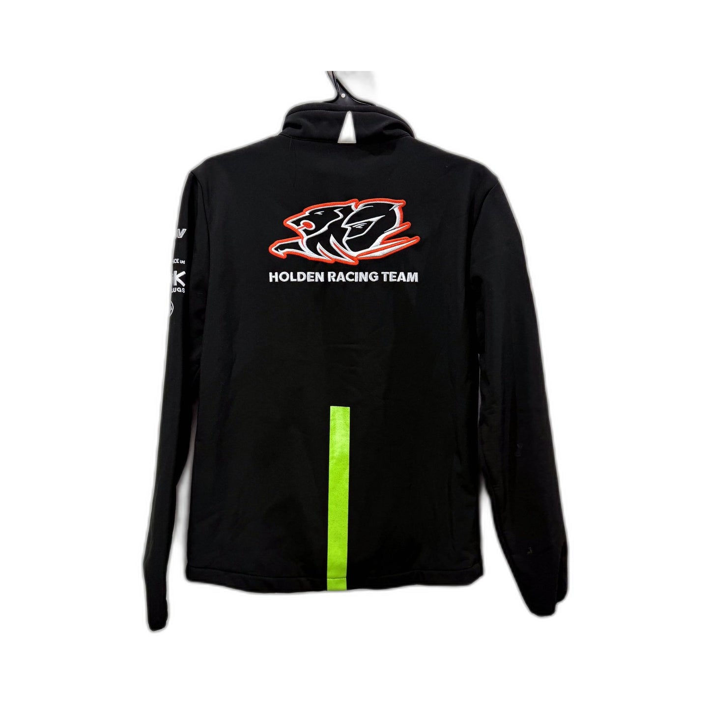 Holden Womens Zip Up Jacket in Black and Neon Green, Size 10